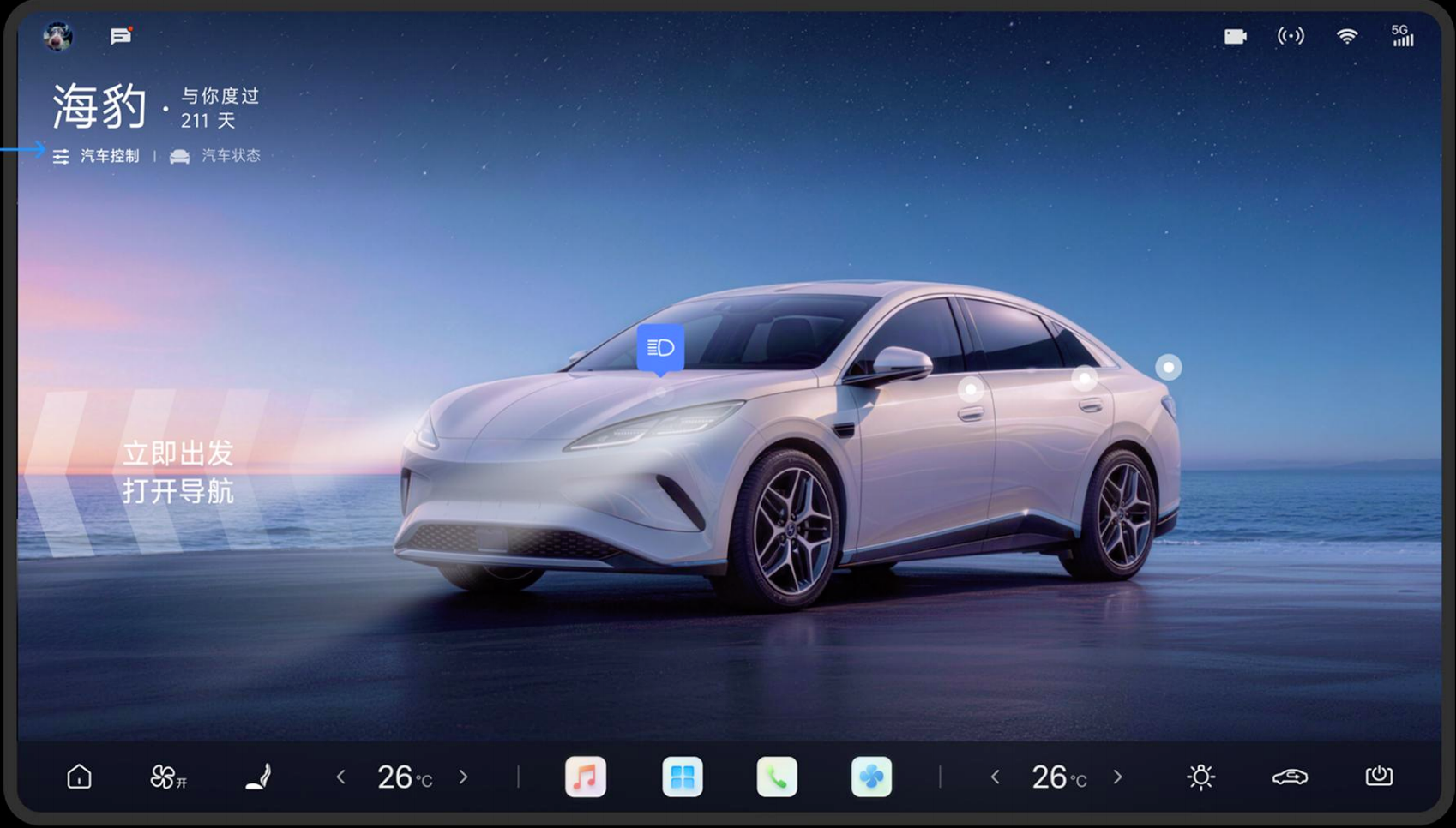 Transition from vehicle display to control mode. Illustration by the authors.